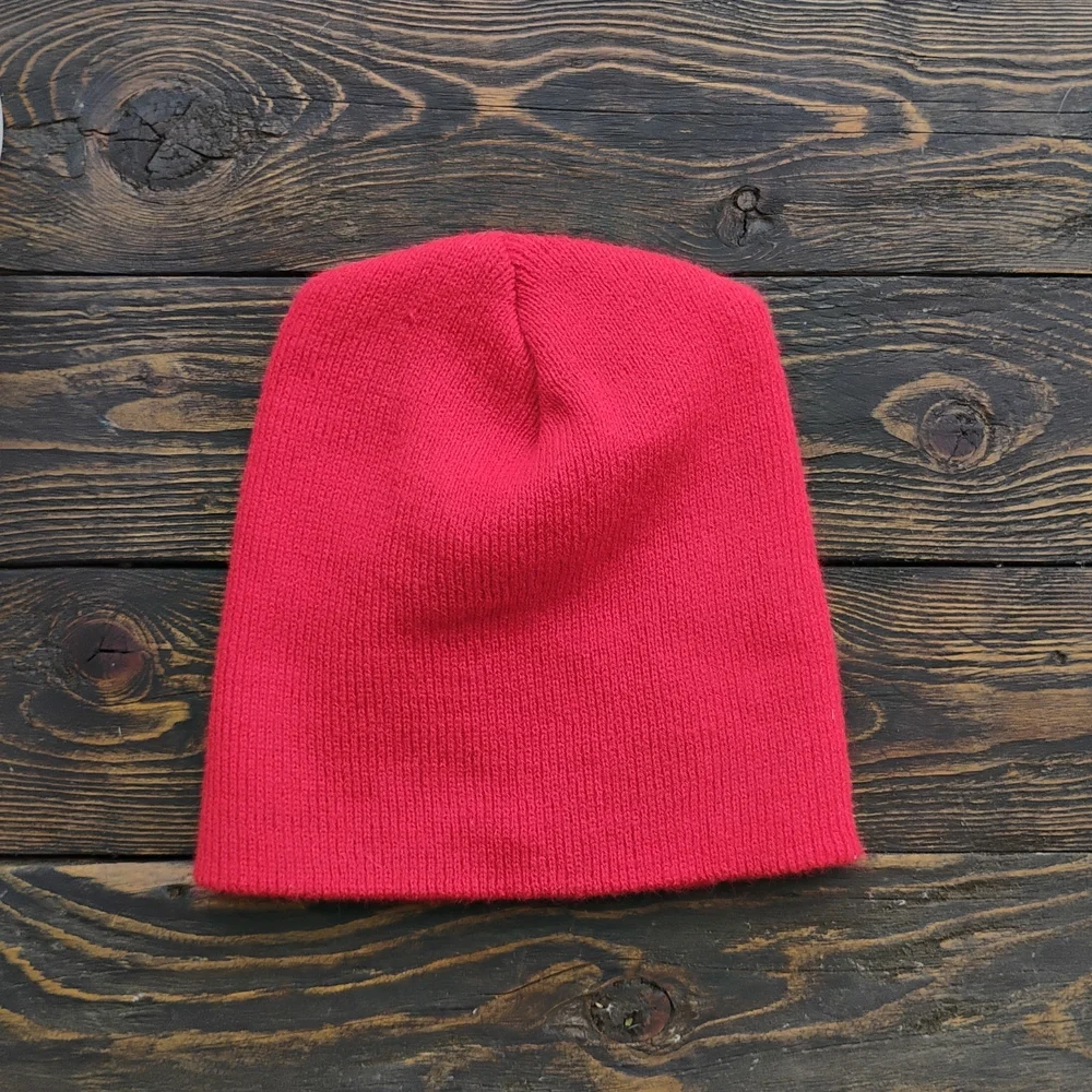 THC RED TOBOGGAN KNIT VINTAGE BEANIE SKULL HAT SK8 CAP NWOT